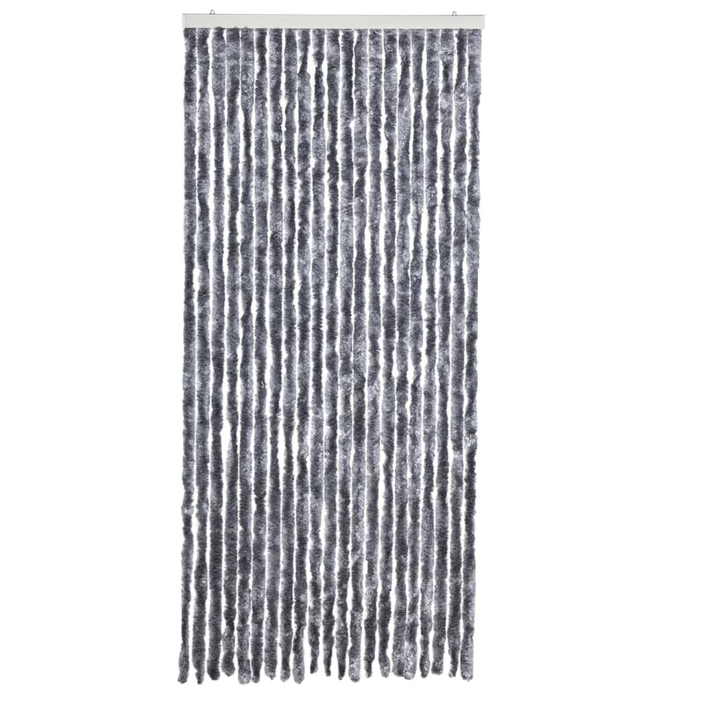 insektgardin 90x200 cm chenille sølvfarvet