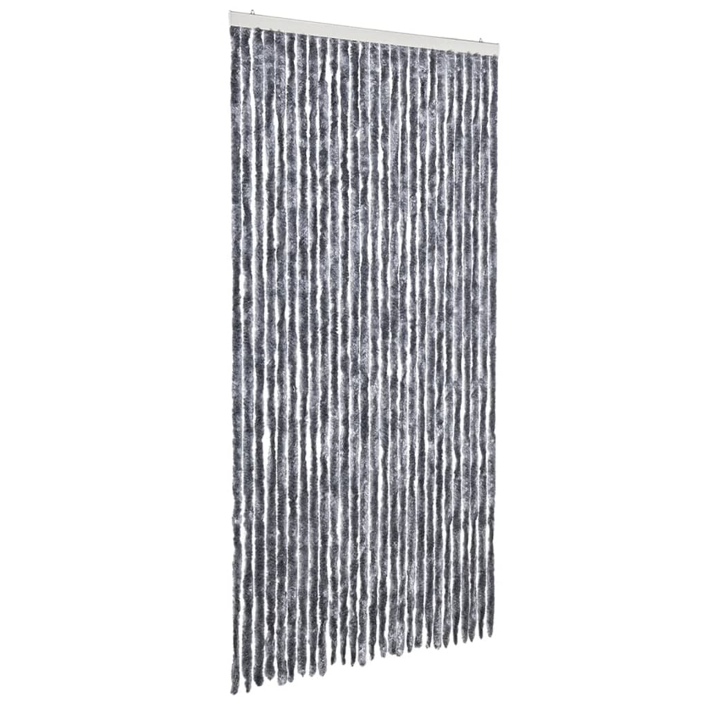 insektgardin 118x200 cm chenille sølvfarvet