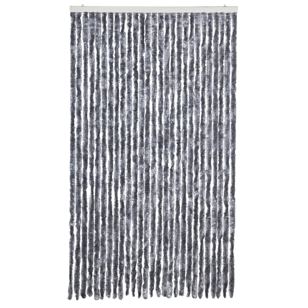 insektgardin 118x200 cm chenille sølvfarvet