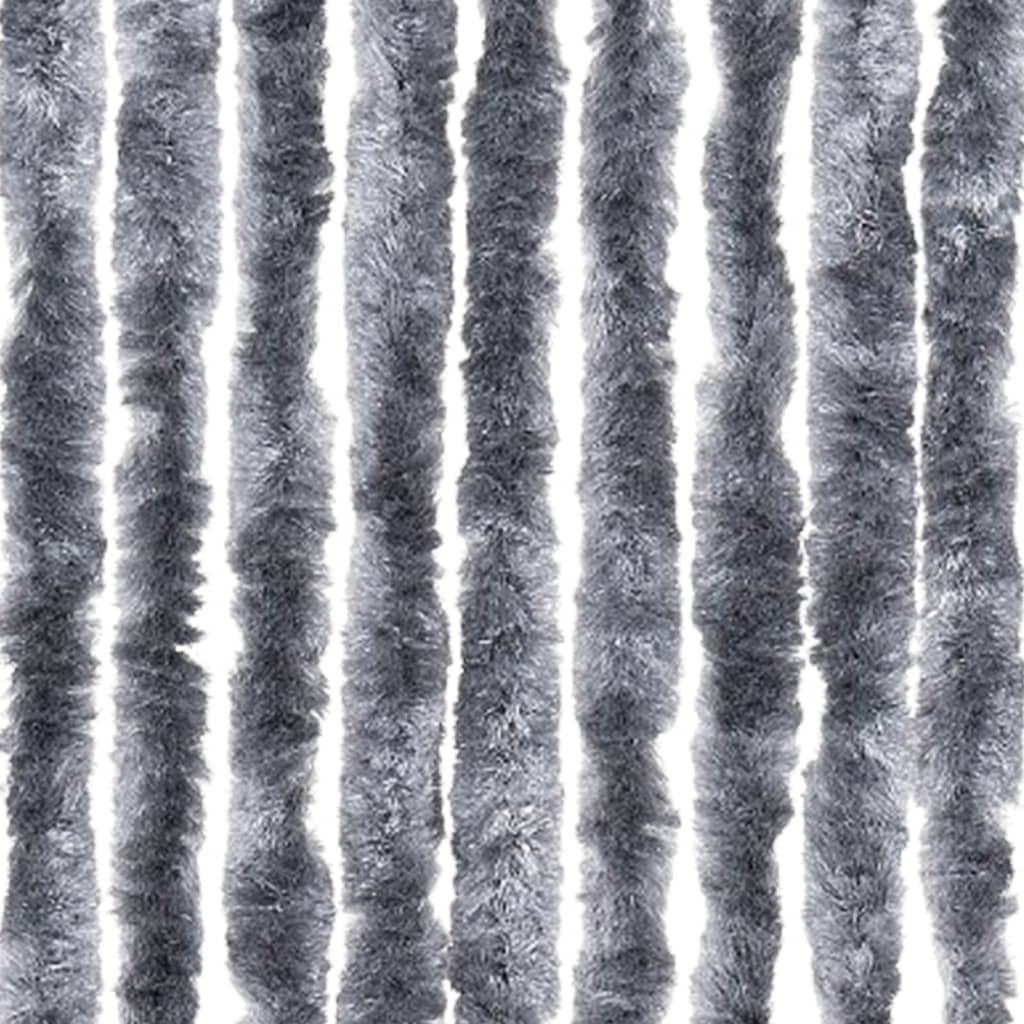 insektgardin 118x200 cm chenille sølvfarvet
