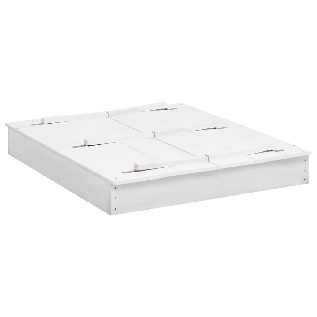 sandkasse 95x90x15 cm fyrretræ hvid