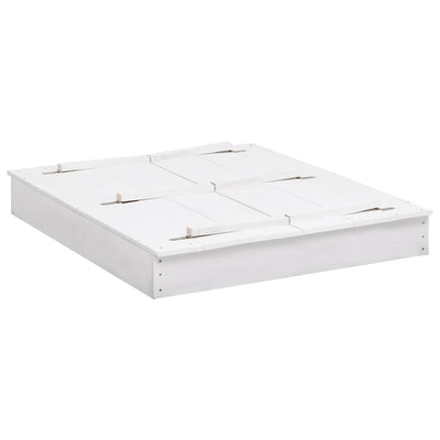 sandkasse 95x90x15 cm fyrretræ hvid