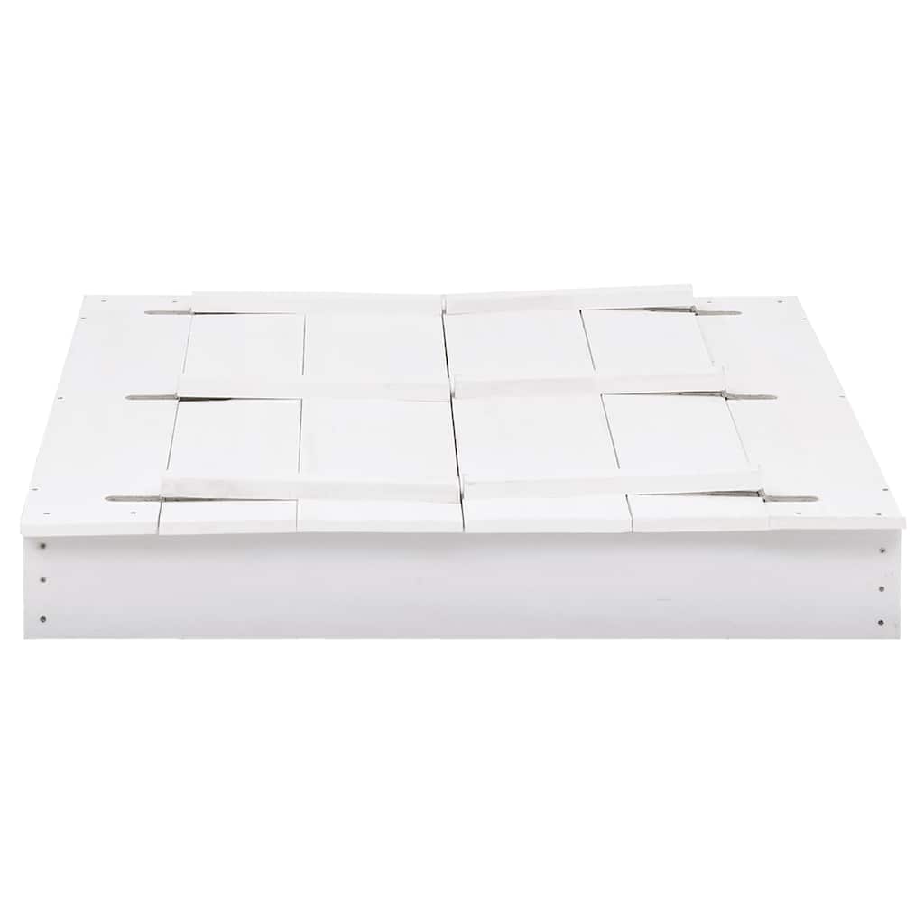 sandkasse 95x90x15 cm fyrretræ hvid
