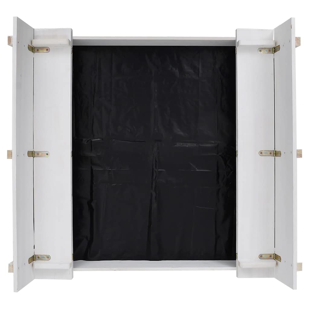 sandkasse 95x90x15 cm fyrretræ hvid