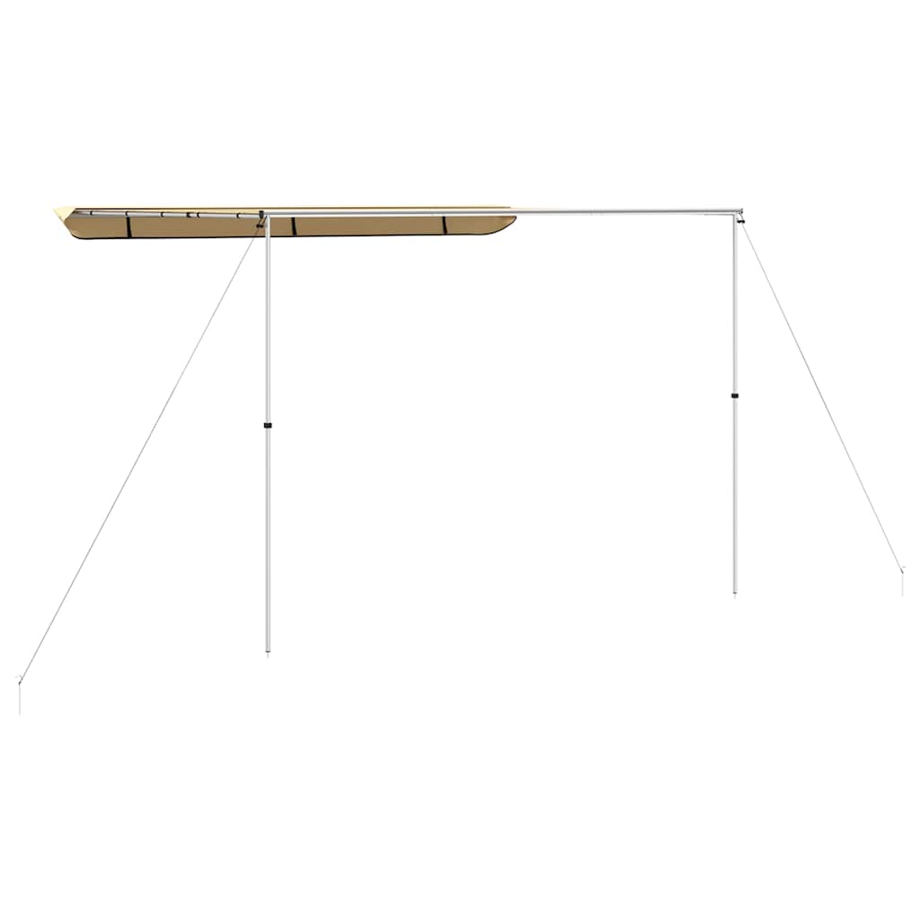 solsejl til campingvogn 3,6x2,5x2,15 m beige