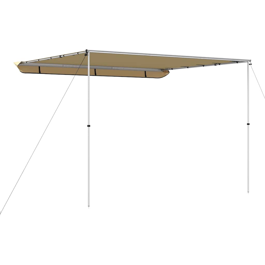 solsejl til campingvogn 4x2x2,15 m beige