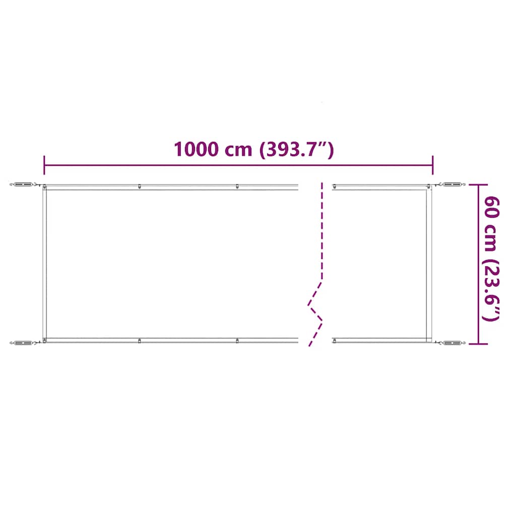 lodret markise 60x1000 cm oxfordstof lysegrøn