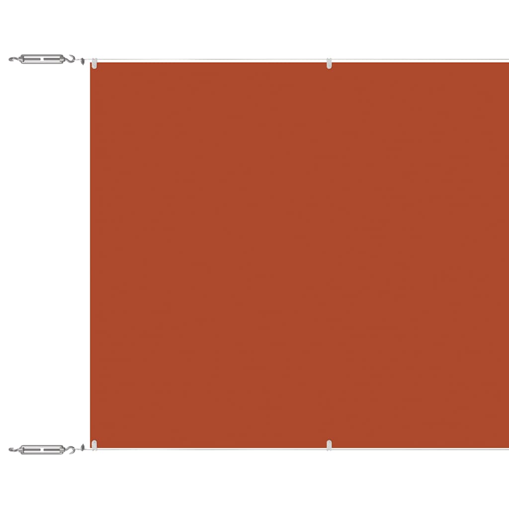 lodret markise 100x1000 cm oxfordstof terrakottafarvet