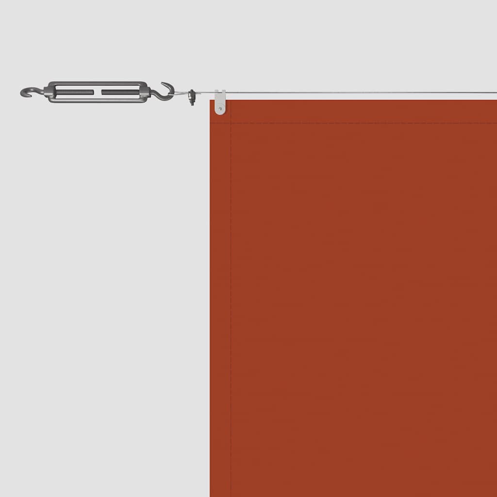 lodret markise 100x1000 cm oxfordstof terrakottafarvet