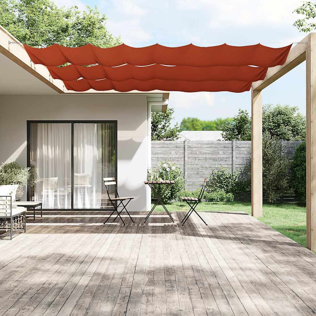 lodret markise 100x1200 cm oxfordstof terrakottafarvet