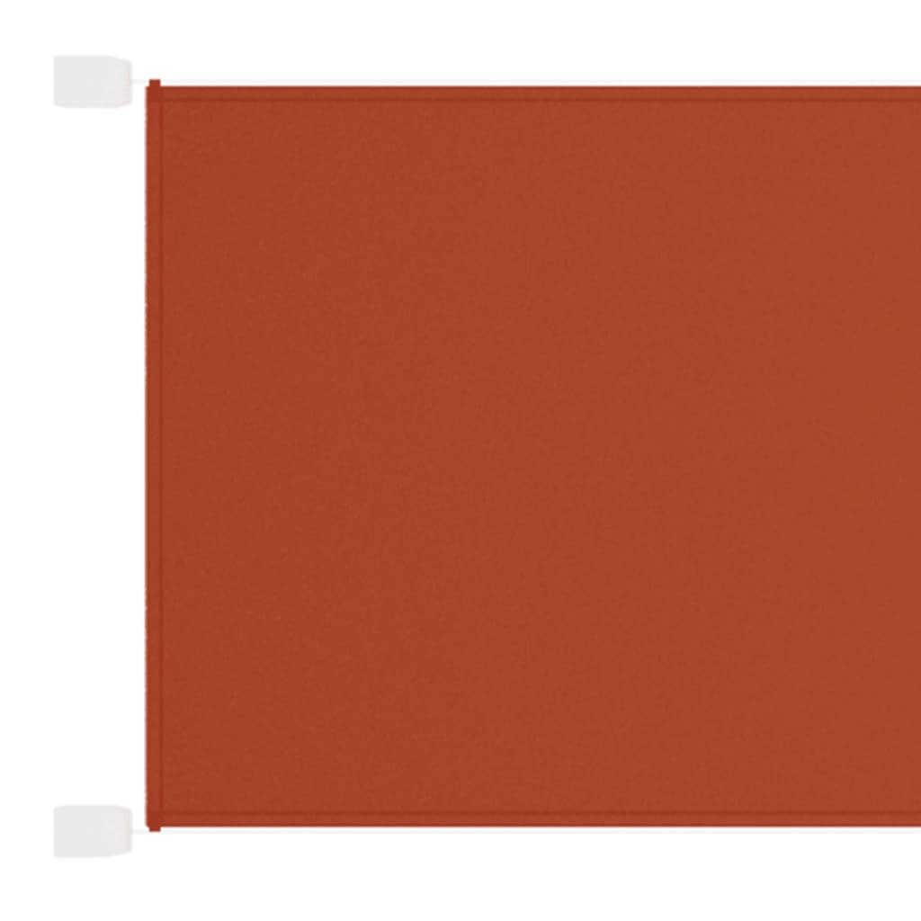 lodret markise 140x360 cm oxfordstof terrakottafarvet