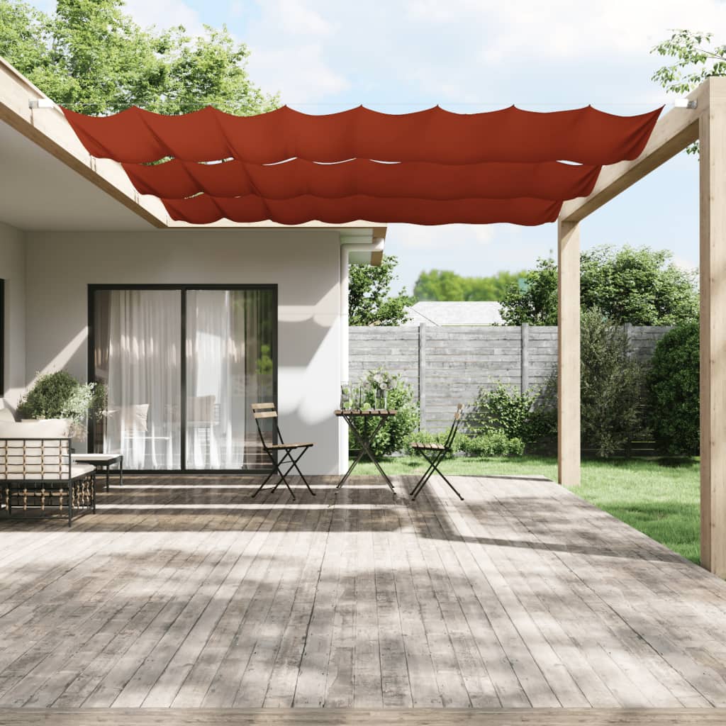 lodret markise 140x360 cm oxfordstof terrakottafarvet