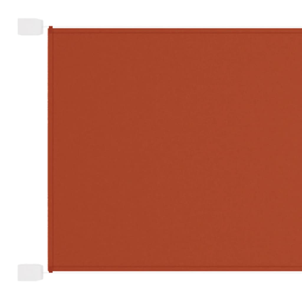 lodret markise 140x420 cm oxfordstof terrakottafarvet