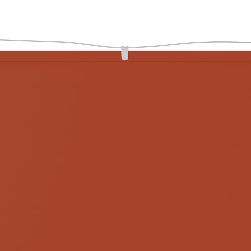 lodret markise 140x420 cm oxfordstof terrakottafarvet