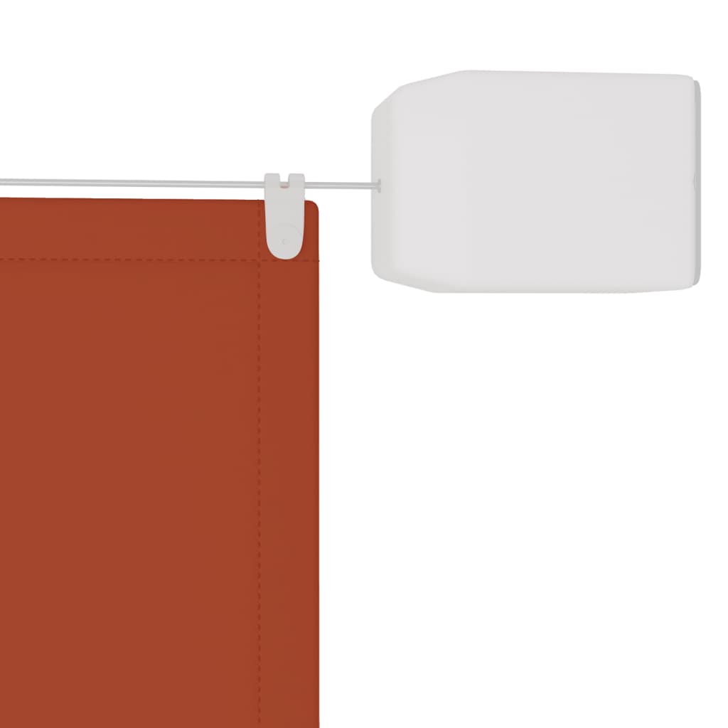 lodret markise 140x420 cm oxfordstof terrakottafarvet