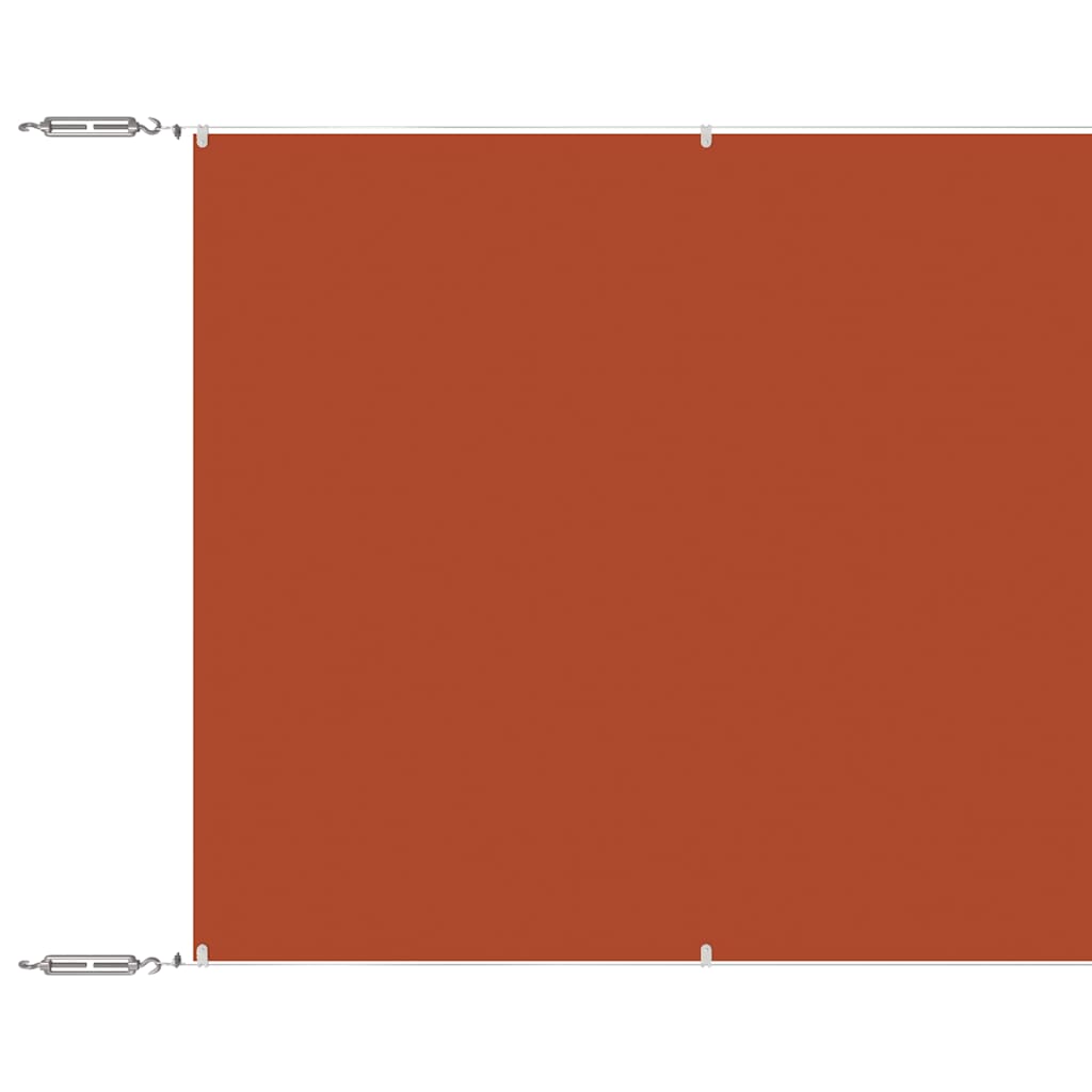 lodret markise 140x800 cm oxfordstof terrakottafarvet