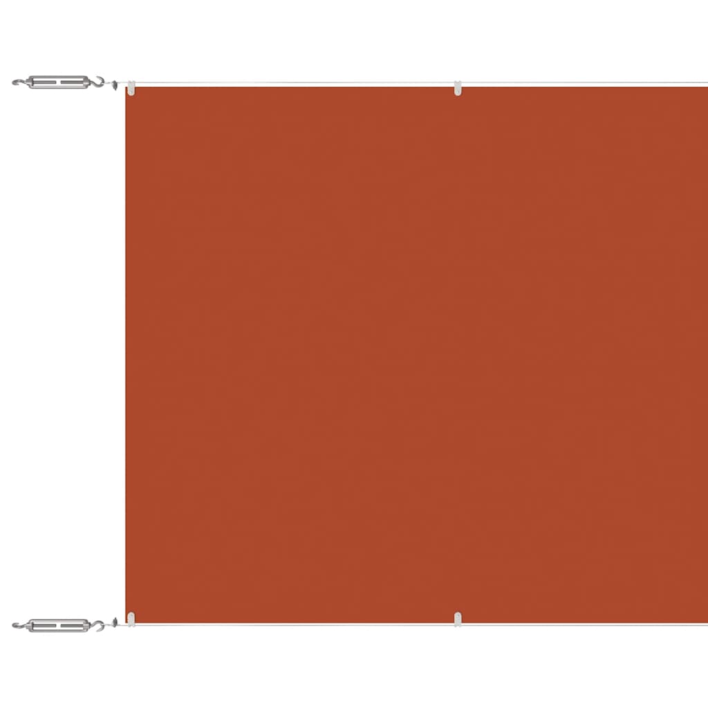 lodret markise 180x600 cm oxfordstof terrakottafarvet