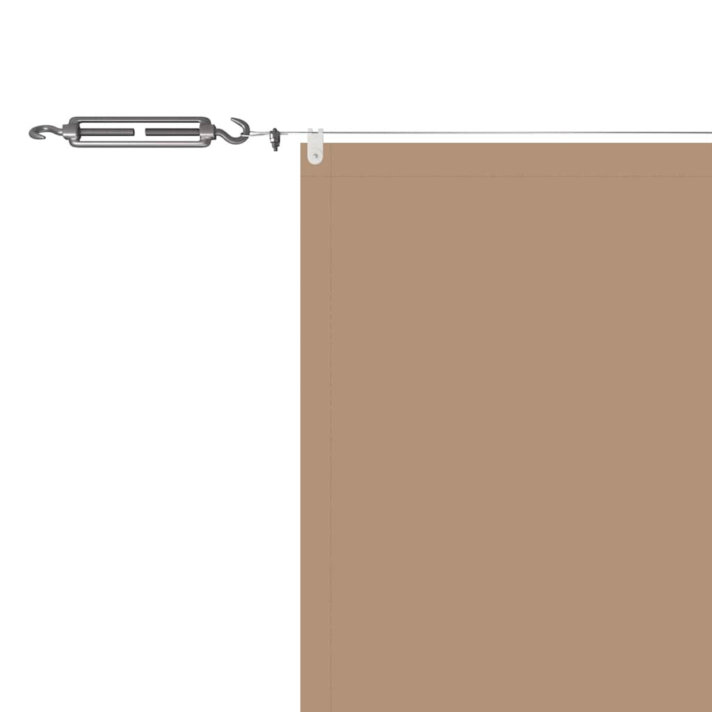 lodret markise 140x800 cm oxfordstof gråbrun