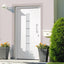 hoveddør 100x210 cm aluminium og PVC hvid