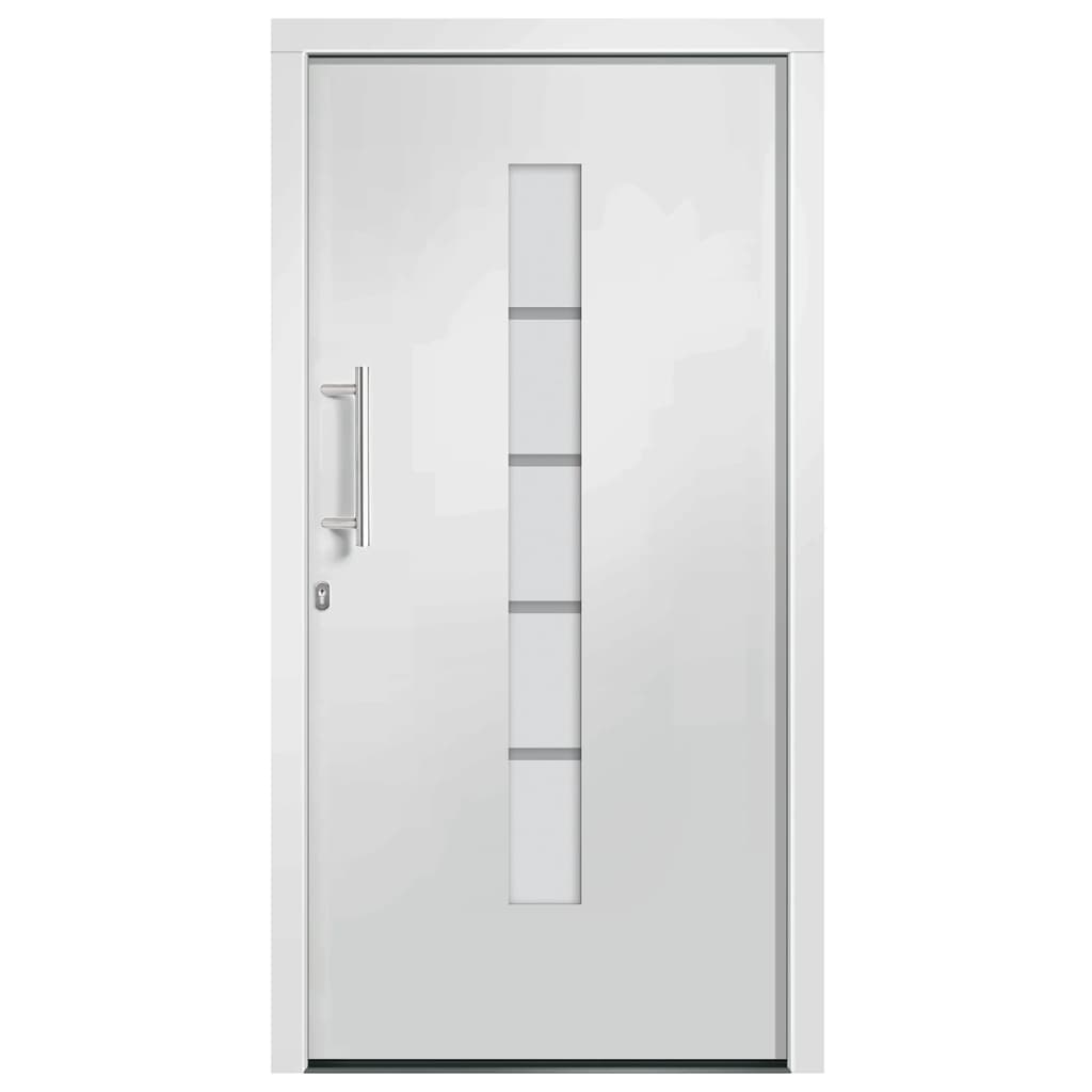 hoveddør 100x210 cm aluminium og PVC hvid