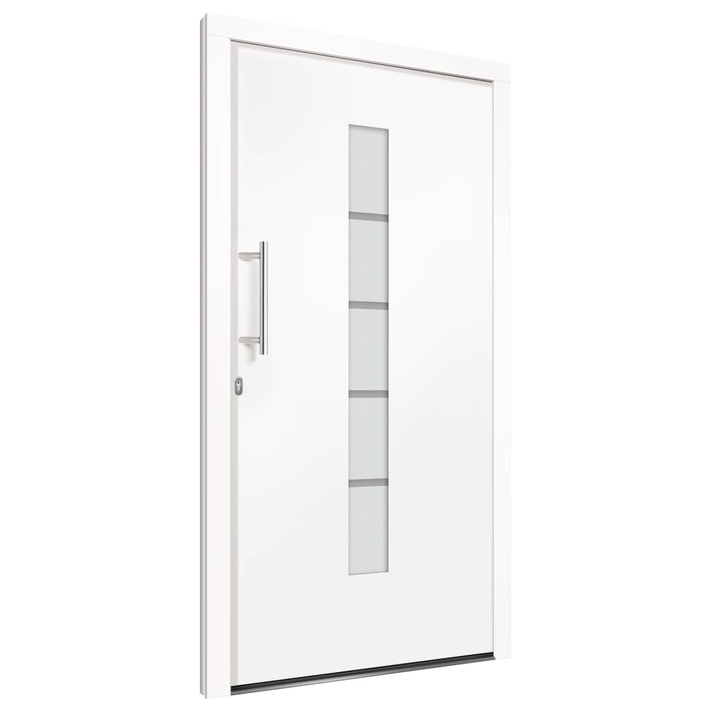 hoveddør 100x210 cm aluminium og PVC hvid