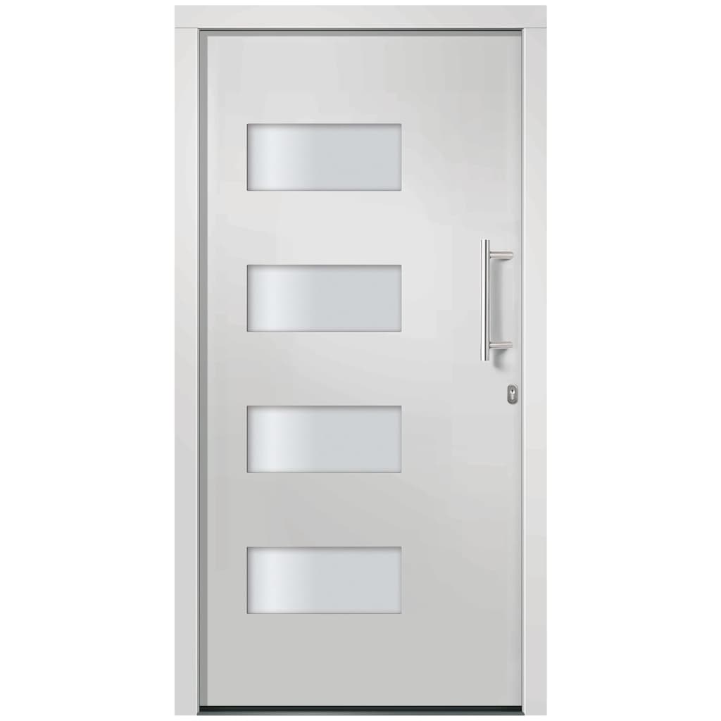 hoveddør 100x210 cm aluminium og PVC hvid
