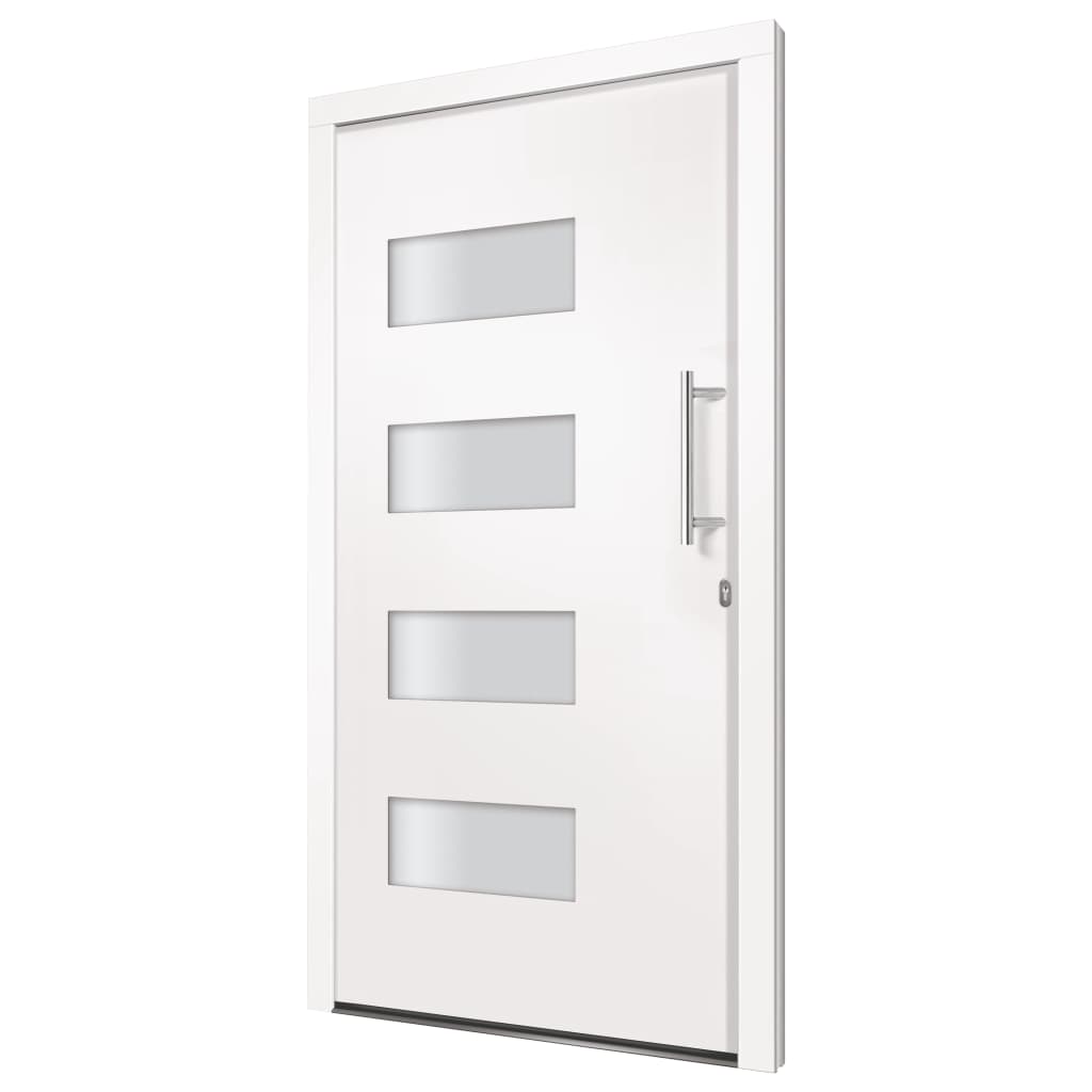 hoveddør 100x210 cm aluminium og PVC hvid