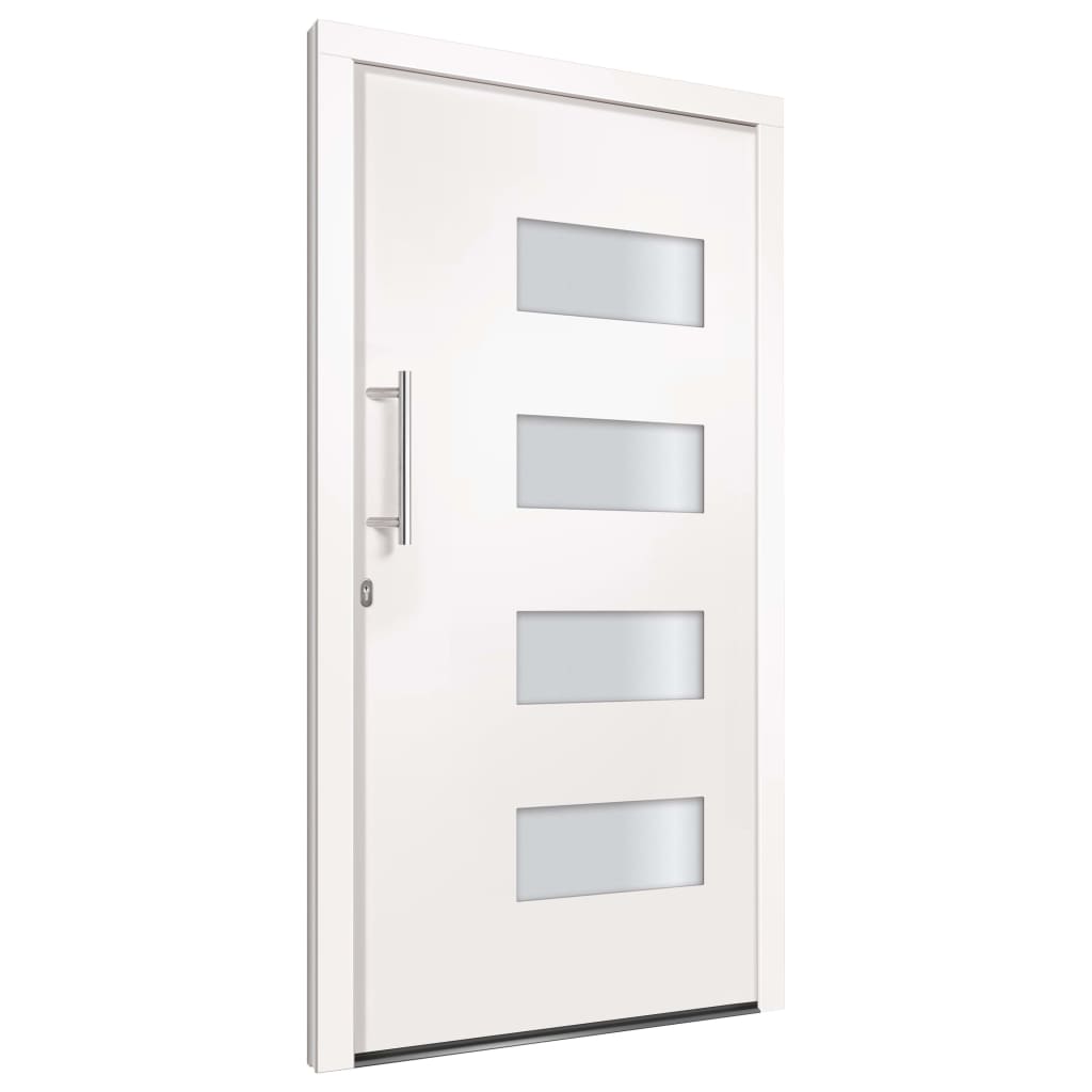 hoveddør 100x210 cm aluminium og PVC hvid
