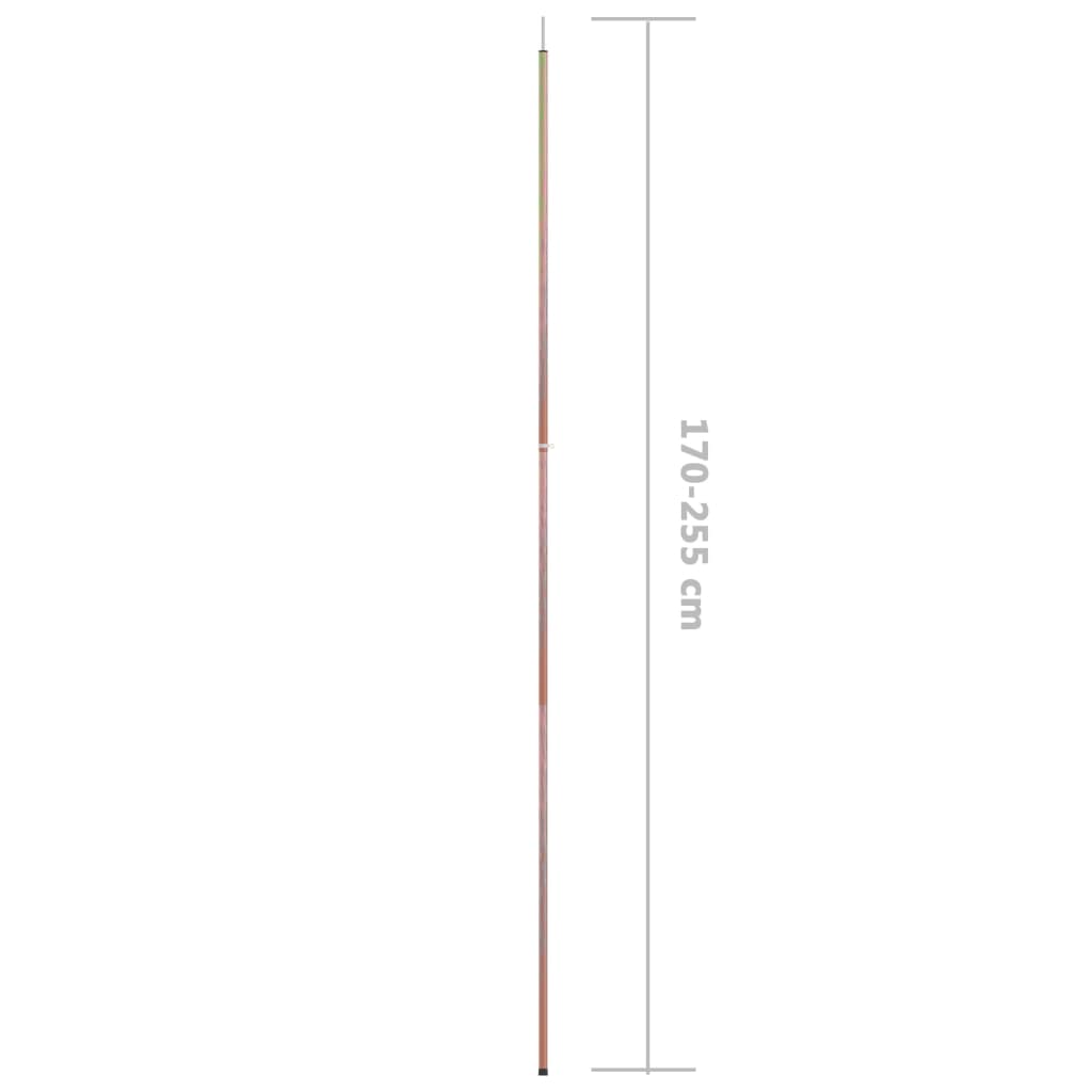 teleskopstang til telt 170-255 cm galvaniseret stål