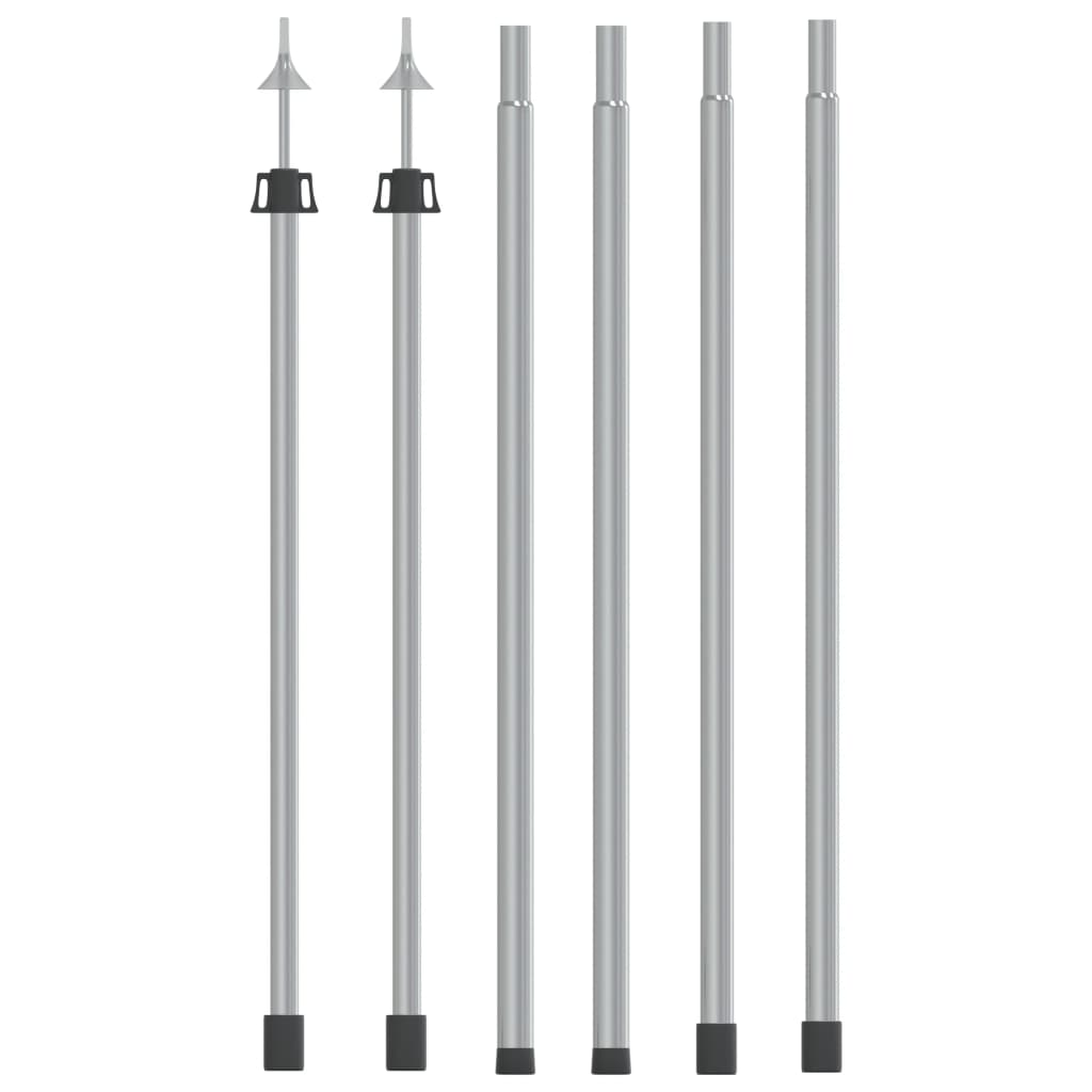 teleskopstænger til presenning 2 stk. 102-60 cm aluminium