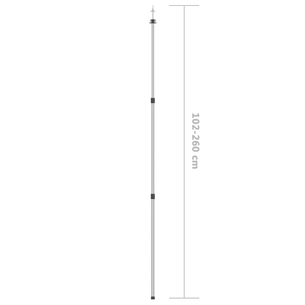 teleskopstænger til presenning 2 stk. 102-60 cm aluminium