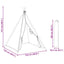 tipi til børn 120x120x150 cm med bærepose polyester pink