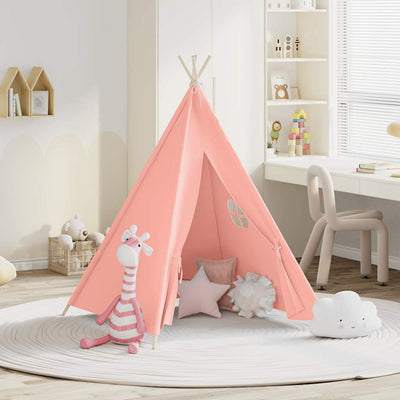 tipi til børn 120x120x150 cm med bærepose polyester pink