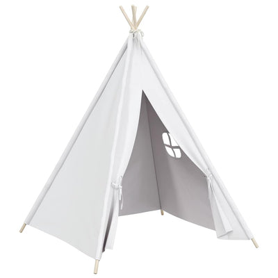tipi til børn 120x120x150 cm med bærepose polyester hvid