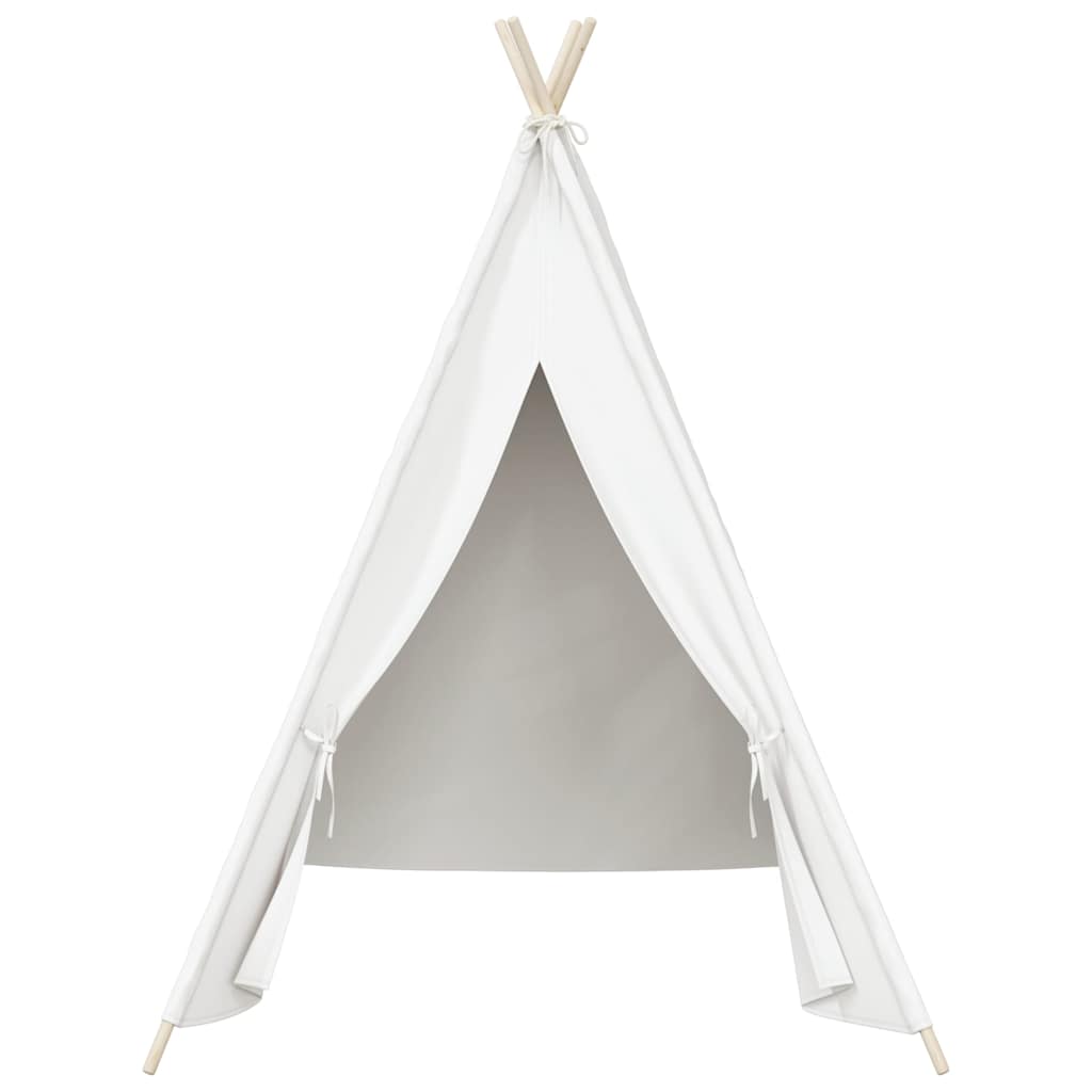 tipi til børn 120x120x150 cm med bærepose polyester hvid