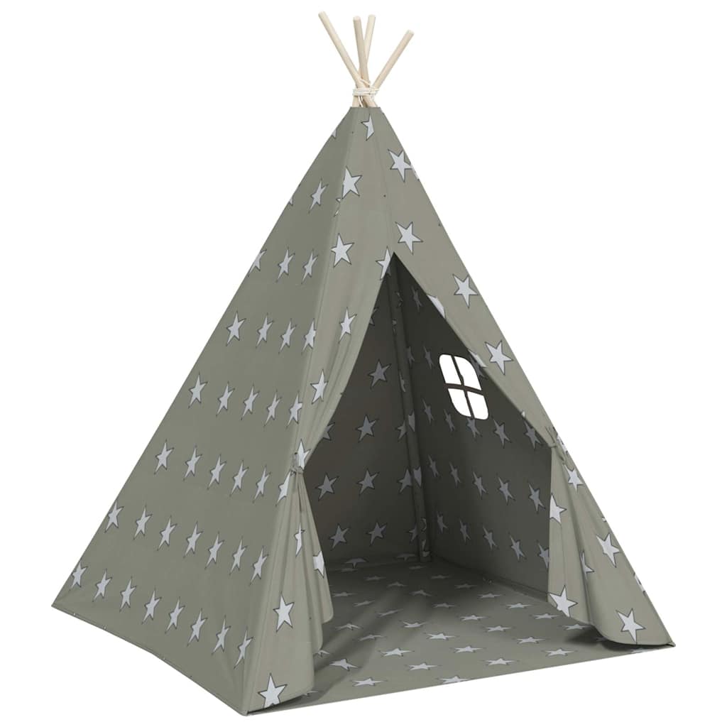 tipi til børn 115x115x160 cm med bærepose polyester grå