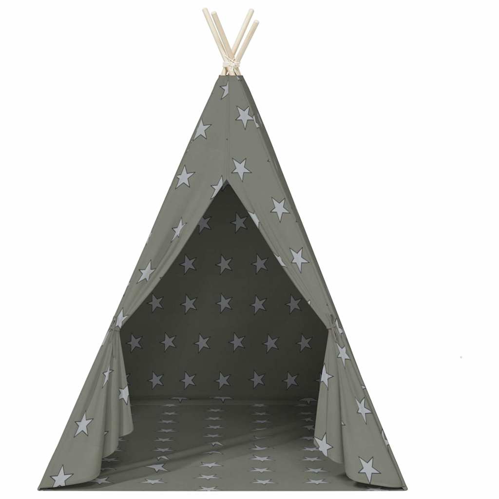 tipi til børn 115x115x160 cm med bærepose polyester grå