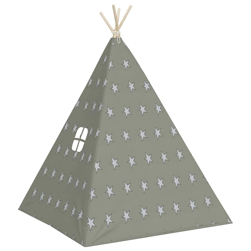 tipi til børn 115x115x160 cm med bærepose polyester grå