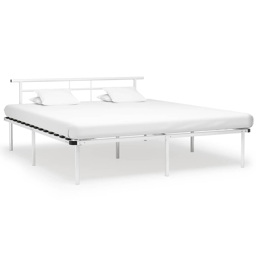 sengestel 180x200 cm metal hvid