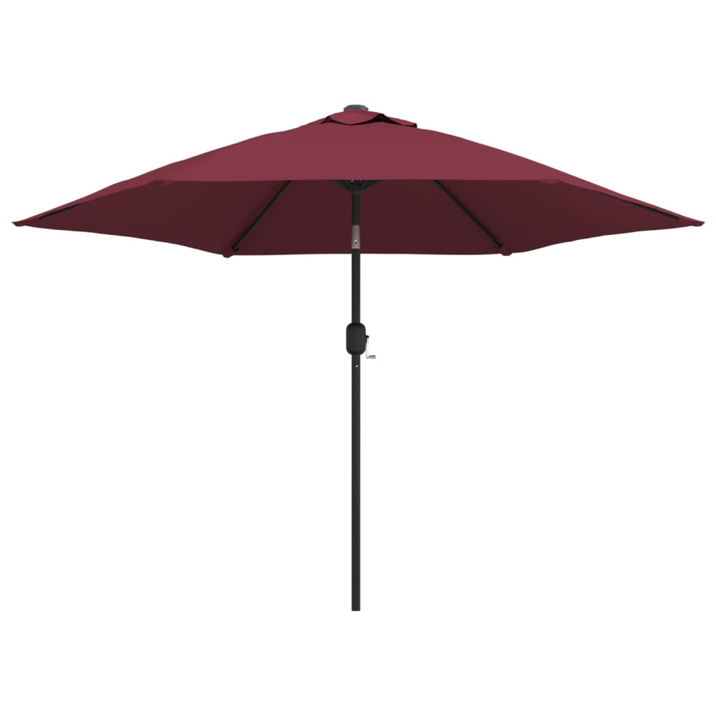 parasol 300 cm metalstang bordeauxrød