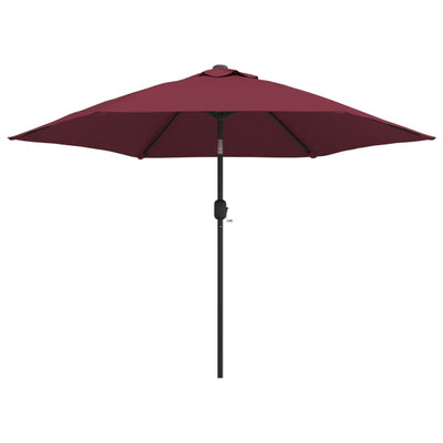 parasol 300 cm metalstang bordeauxrød