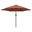 parasol 300 cm metalstang terracotta