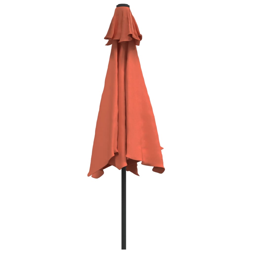 parasol 300 cm metalstang terracotta