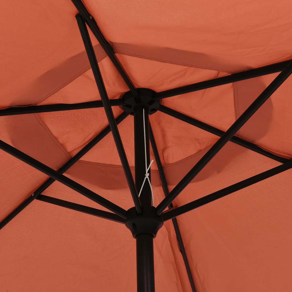 parasol 300 cm metalstang terracotta