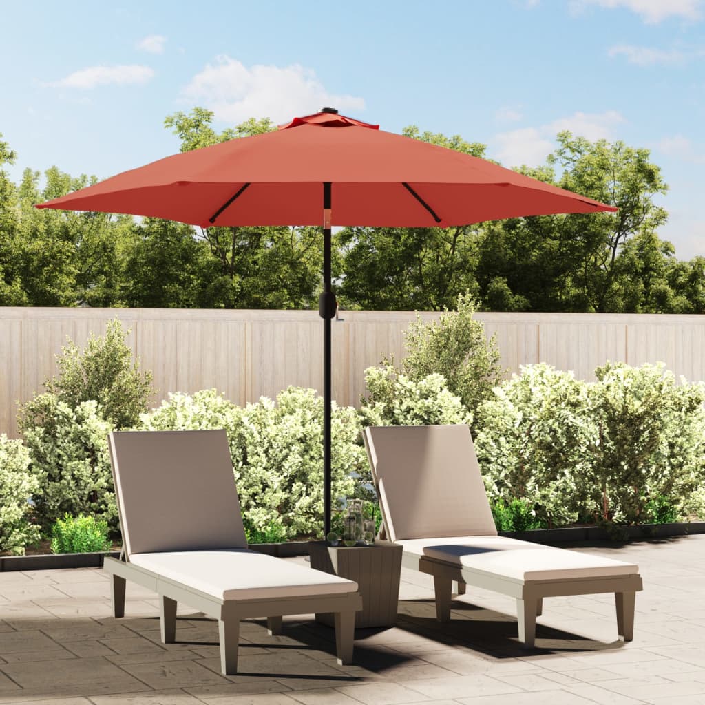 parasol 300 cm metalstang terracotta