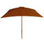 haveparasol 200x300 cm træstang terrakotta