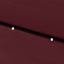 parasol med LED-lys og stålstang 2x3 m bordeauxrød
