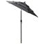 parasol 2 m aluminiumsstang 3 niveauer antracitgrå