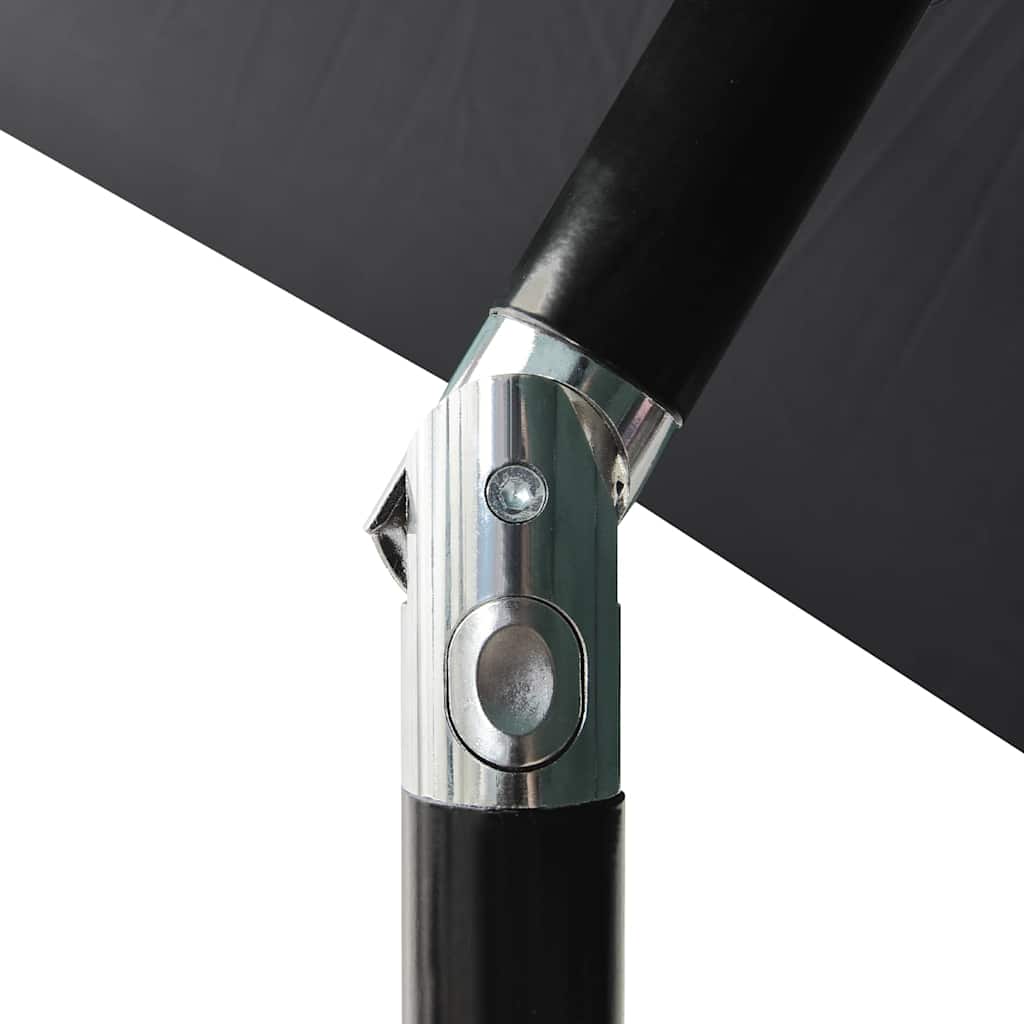 parasol 2 m aluminiumsstang 3 niveauer antracitgrå