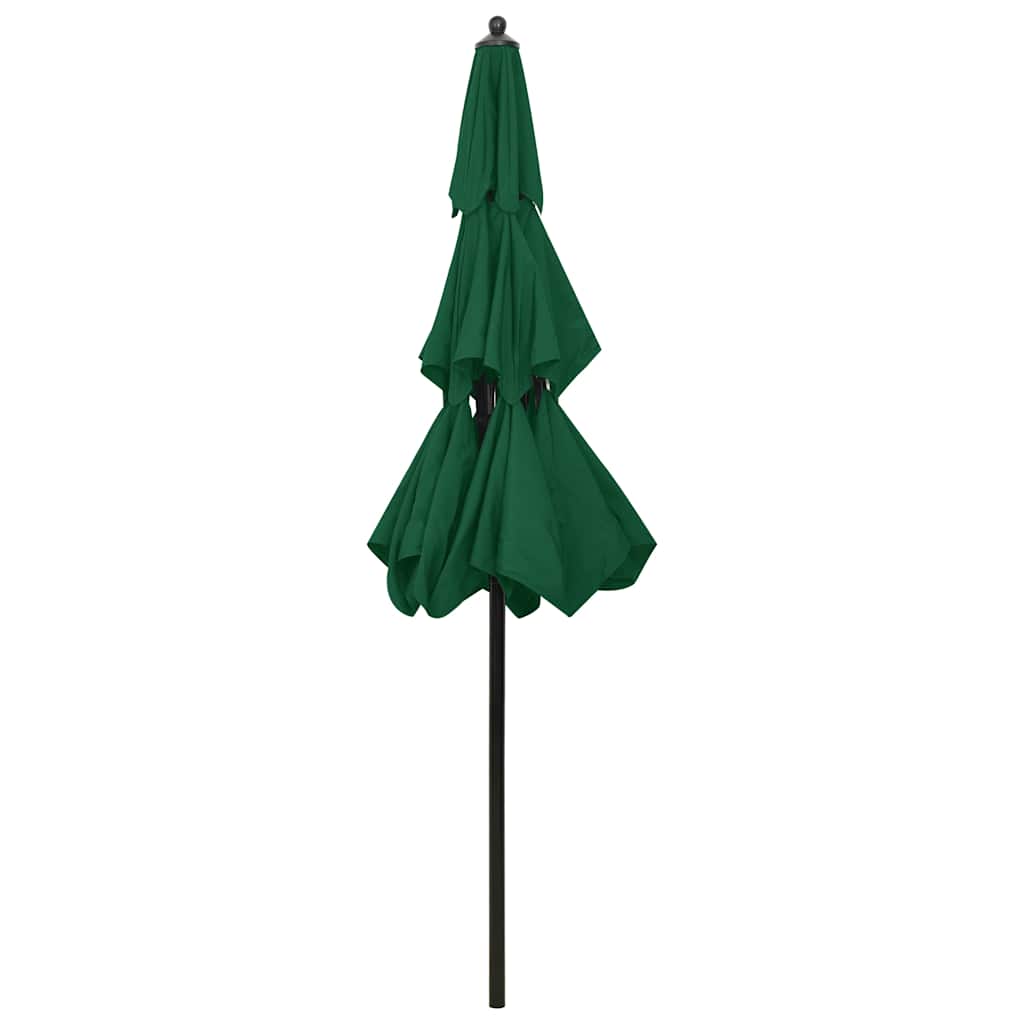 parasol 2,5 m aluminiumsstang 3 niveauer grøn